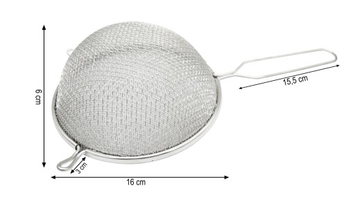 Sitko, dvojité oceľové sitko Meyerhoff - 16 cm