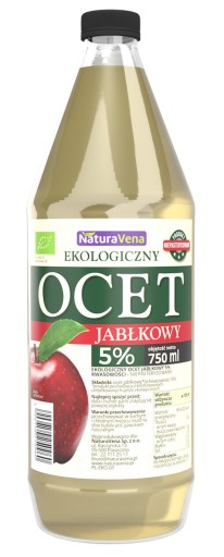 JABLČNÝ OCTOT 5% NEFILTROVANÝ BIO 750 ml - NATURAVENA