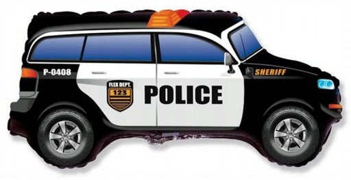 Fóliový balónik POLICE policajné auto 61 cm