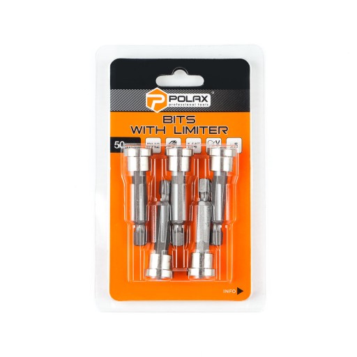Sada bitov so zarážkou PH2*50 6150CRV (5 ks) Polax