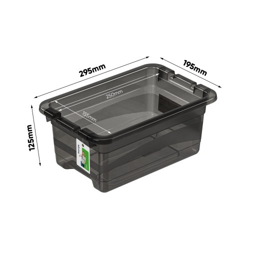 Úložná nádoba Cornelia Crystalbox 4L s vekom a sponami