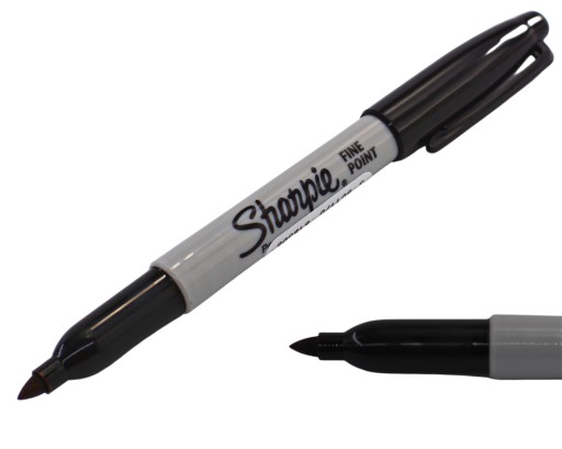 PERMANENTNÉ VODEODOLNÉ SHARPIE ČIERNE ZNAČKOVACIE PERO