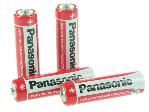Zinkovo-uhlíková batéria Panasonic AA (R6) 4 ks.