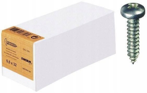 Skrutky do plechu DIN 7981 C, pozinkované PH 3,9x13mm, 100 ks.