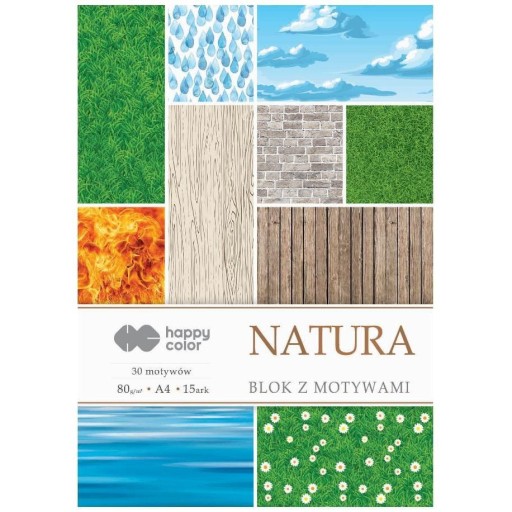 Happy Color kreatívny blok A4 15k 80g Natur