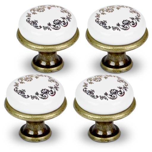 4x NÁBYTKOVÁ KĽÚČKA PORCELÁNOVÁ RETRO SKRIŇOVÁ KĽÚČKA