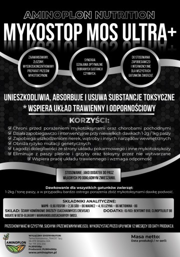 Mykostop MOS Ultra+ 1kg plesní huby mykotoxínmi