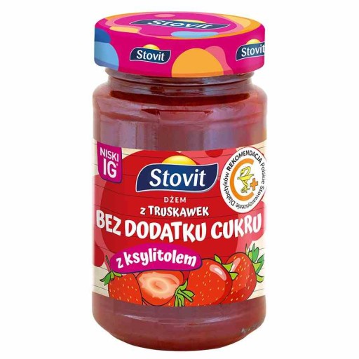 Jahodový džem BEZ CUKRU, JAHODOVÝ 250g Stovit