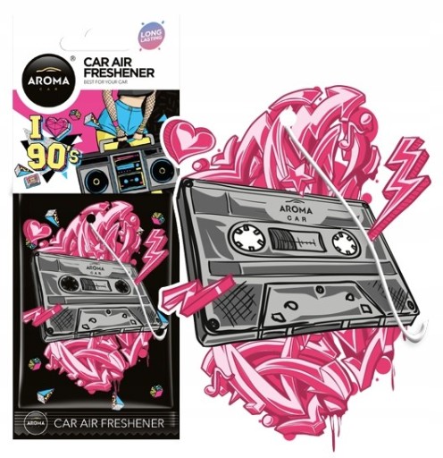 Aroma Car BACK TO 90' disco Tape CASSETTE pendant