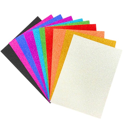 FAREBNÝ GLITTROVÝ PAPIER 200 gr 10 LIST A4