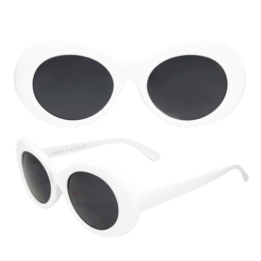 Kurt Cobain WHITE oválne vintage okuliare