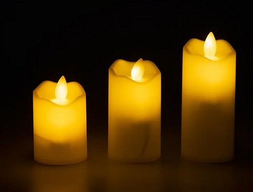 LED VLOŽKA SVIEČKY PRE EFEKT SVIEČKY SVIEČKA 9CM SET S BATÉRIAMI
