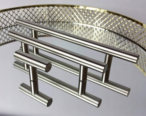 Nábytkové madlo zábradlie Silver INOX AZUREA madlo zásuvkovej skrinky 96mm