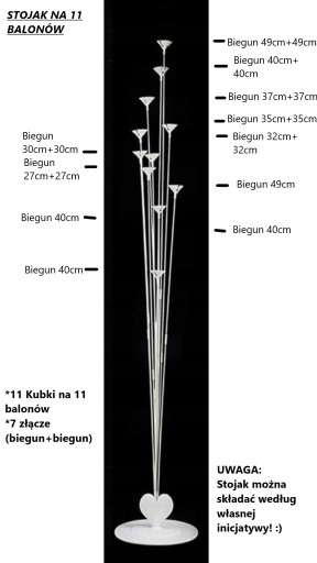 Stojan na balóny Dekorácie na svadobné narodeniny 103cm