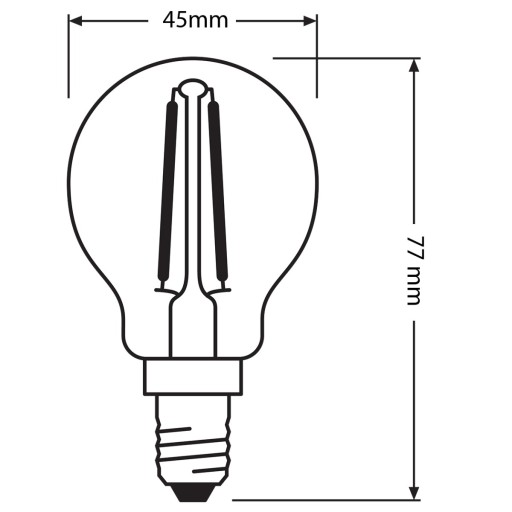 LED žiarovka SMALL BALL E14 2,5W = 25W 4000K OSRAM