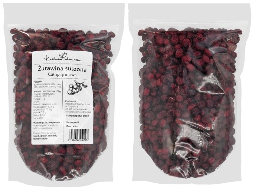 SUŠENÉ BRUSNICE 500g PRÍRODNÉ CELÉ OVOCIE BEZ KONZERVAČNÝCH LÁTOK ZDRAVIE KUCHYŇA