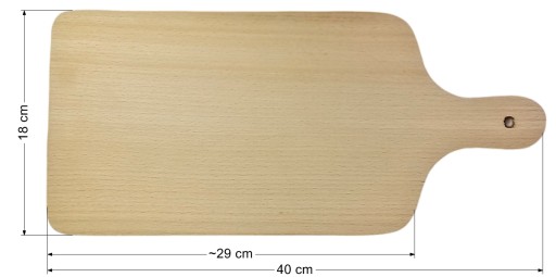 KUCHYŇSKÁ DOSKA NA KRAJENIE, BUK, XL, 40x18 CM