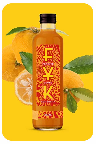 Nápoj FYK Kombucha Yuzu 0,25l Forever Young