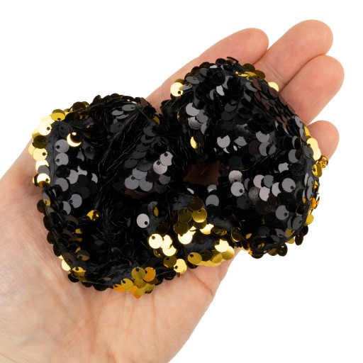 Gumička do vlasov čierna s flitrami Flitre Scrunchie