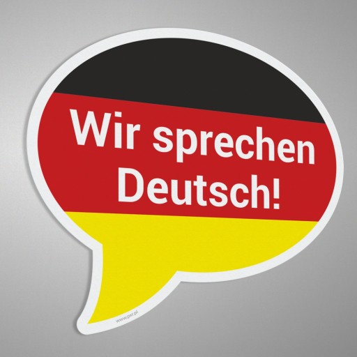 Wir Sprechen Deutsch - nálepka 16,5x20