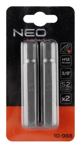 HEX hrot 12 x 75 mm, S2 x 2 ks.