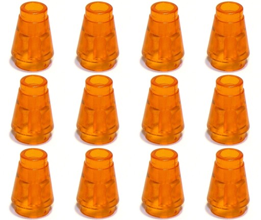 LEGO 4589b KUŽEL 1x1 priehľadná oranžová trans (3g) 12 ks.