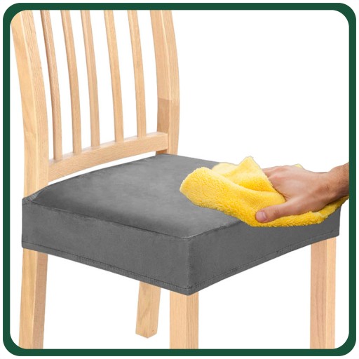 POTAH SEDADLA 40x40cm ŠEDÝ ELASTICKÝ VELÚR HRUBÝ PREMIUM