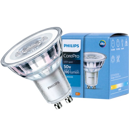 HALOGEN GU10 LED ziarovka 4,6W 50W PHILIPS 4000K