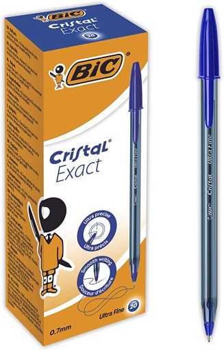 BIC Cristal Exact modré guľôčkové pero