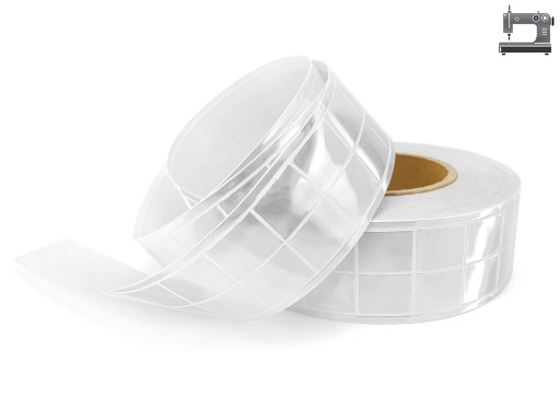 Reflexná páska na prišitie PVC hranolu, biela, 5 cm