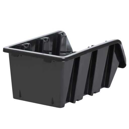 10 x odpadkový box dielenská garáž 80x115x60 mm Čierna