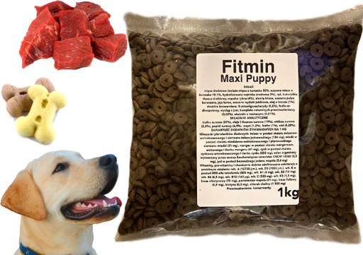 Fitmin Maxi Puppy 1 kg krmiva pre psov podľa hmotnosti