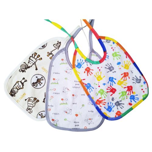 Libra-Babies Bavlnené podbradníky so zaviazaným plátnom