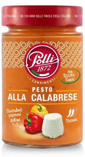 Pesto Polli Calabrese 190g - talianske paprikové pesto s čerstvou ricottou