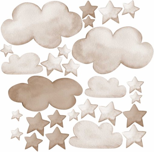Samolepky na stenu SAND STARS AND CLOUDS