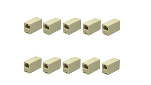 10x KONEKTOR SIEŤOVÉHO KÁBLA KONEKTOR ADAPTÉRA RJ-45