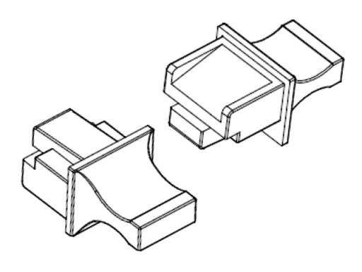 Protiprachový kryt zásuvky RJ45/8P8C, čierny, 10 ks