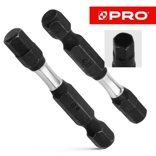 Nárazový bit HEX6 Nárazové bity 50mm | Nárazový bit pre skrutkovač 2 ks.