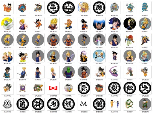 Manga Anime Dragon Ball Pins VEĽKÝ VÝBER