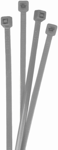100x ŠEDÉ VIAZAČKY KABELNÉ VIAZAČKY KABELNÉ VIAZAČKY 3,6X300 mm