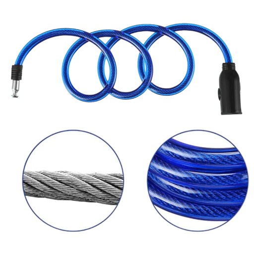 SOLID BIKE LOCK BIKE LOCK KÁBEL S KĽÚČOM DLHÝ 1 meter