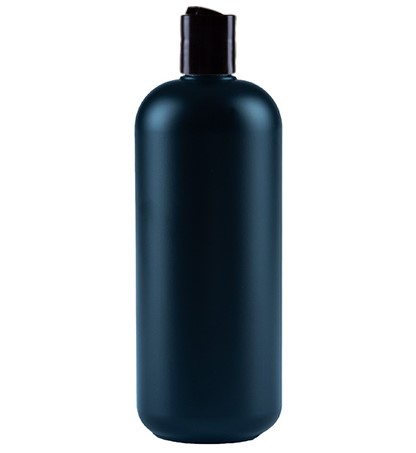 Fľaša s tanierovým uzáverom 500ml, HDPE, 24/410, čierna