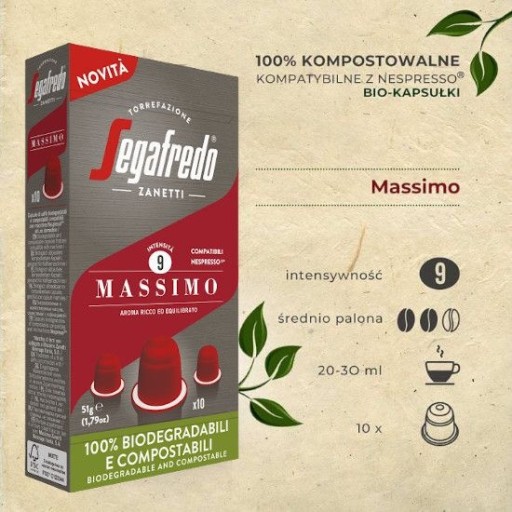 Kapsule pre NESPRESSO SEGAFREDO MASSIMO 10 ks