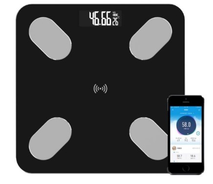 SMART SMART KÚPEĽŇOVÁ VÁHA PRE APLIKÁCIU LCD DISPLEJ BLUETOOTH