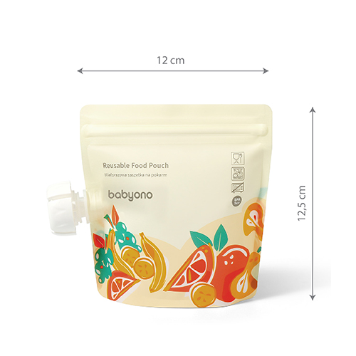 Opakovane použiteľné vrecká na potraviny 150 ml 5 ks. Babyono