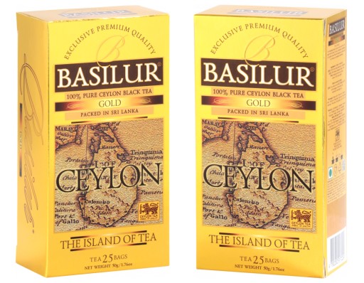 TRADIČNÝ čierny čaj Basilur Gold BEZ PRÍDAVNÝCH LÁTOK, express - 25 x 2 g