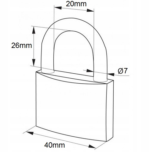 PRETOR DVERNÝ VISIACI ZÁMOK 40 MM VYZTUŽENÝ NEREZ