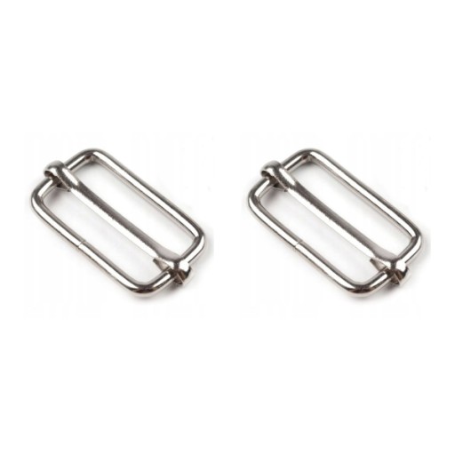 Nastavovač popruhu tašky 12x16 mm nikel - 2 kusy