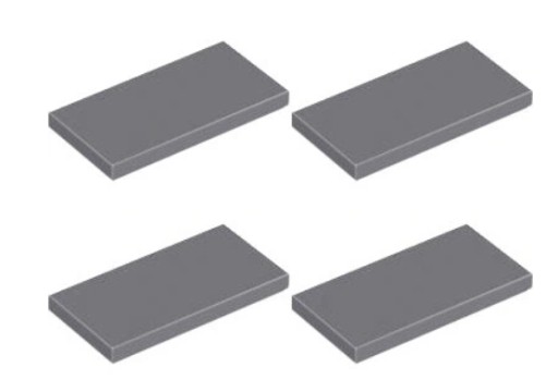 LEGO TILE 87079 TILE 2x4 tmavosivá DBG NEW (4g) 4 ks.