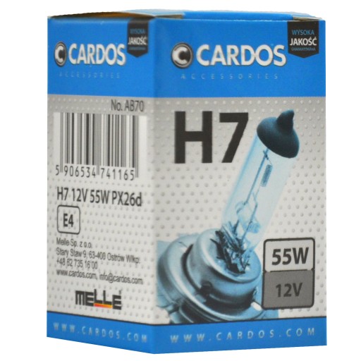 Halogénová žiarovka H7 12V 55W CARDOS AH715